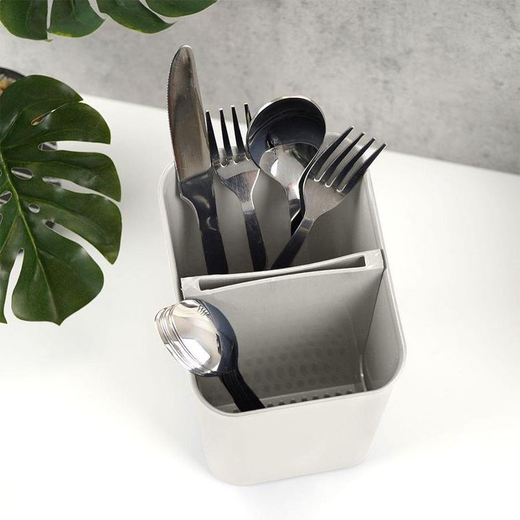 Vilde, ociekacz na sztućce, przybory kuchenne, popielaty