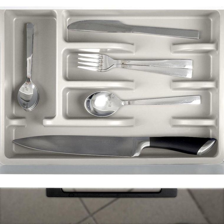 Vilde, organizer na sztućce, wkład do szuflady, popielaty, 36-25,5-6 cm