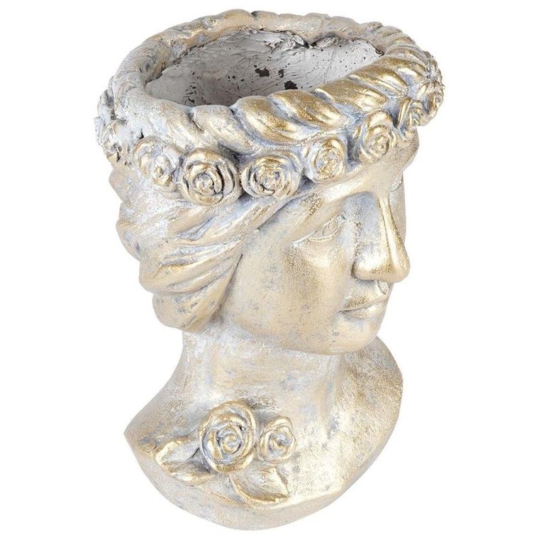 Vilde, osłonka na doniczkę, złota głowa, 33 cm