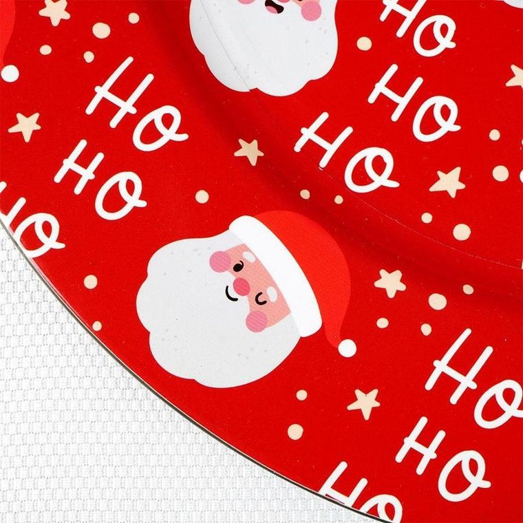 Vilde, podtalerz świąteczny dekoracyjny, czerwony, Mikołaj, 33 cm