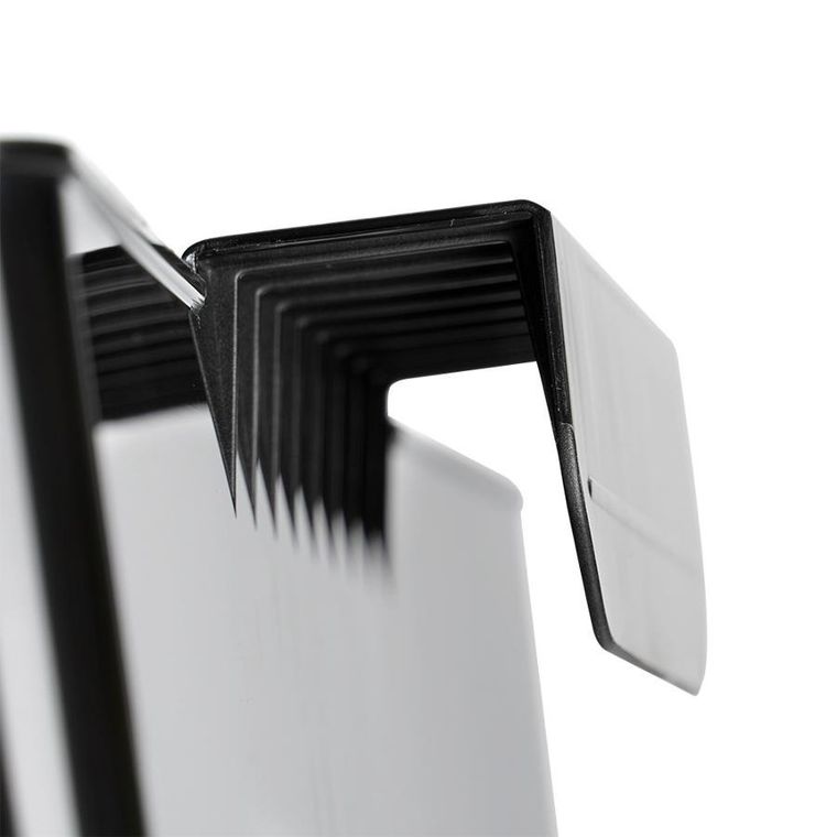 Vilde, pojemnik na obierki na drzwi, czarny, 2,5l, 22,5-15-13,5 cm