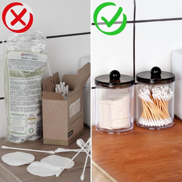 Vilde, pojemnik na patyczki i płatki kosmetyczne