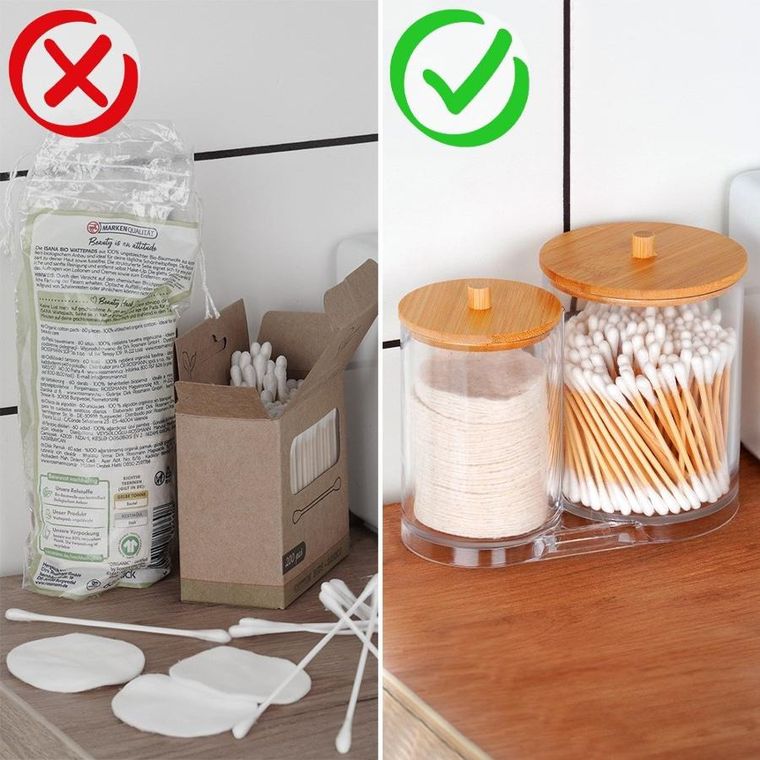 Vilde, pojemnik na patyczki i płatki kosmetyczne