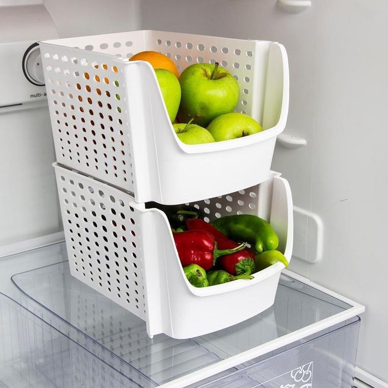 Vilde, pojemnik na warzywa i owoce, biały, 29-21-16 cm