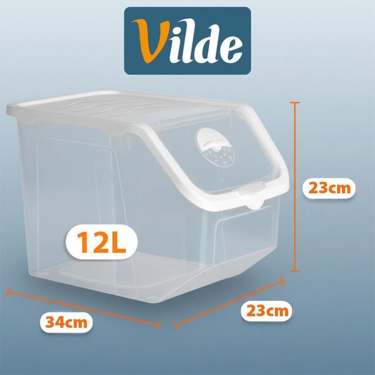 Vilde, pojemnik na warzywa i owoce, z pokrywką, przezroczysty, 12 l