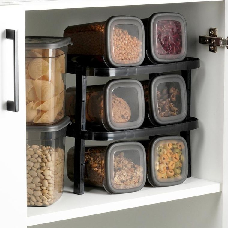 Vilde, półka kuchenna, czarna, 31-22-14,5/11,5 cm