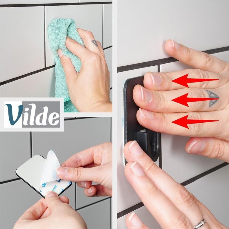 Vilde, półka pod prysznic, przyklejana, 23,5-13,5-11,5 cm