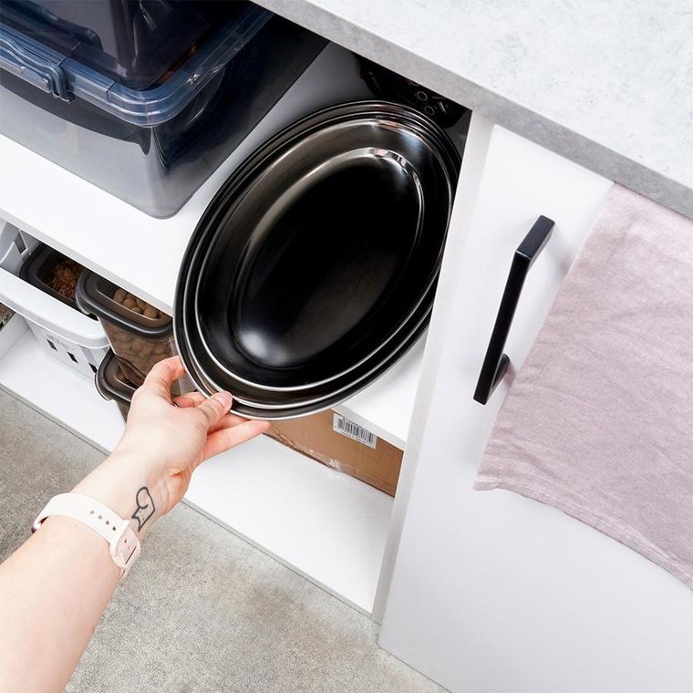 Vilde, półmisek stalowy owalny, 3 szt.