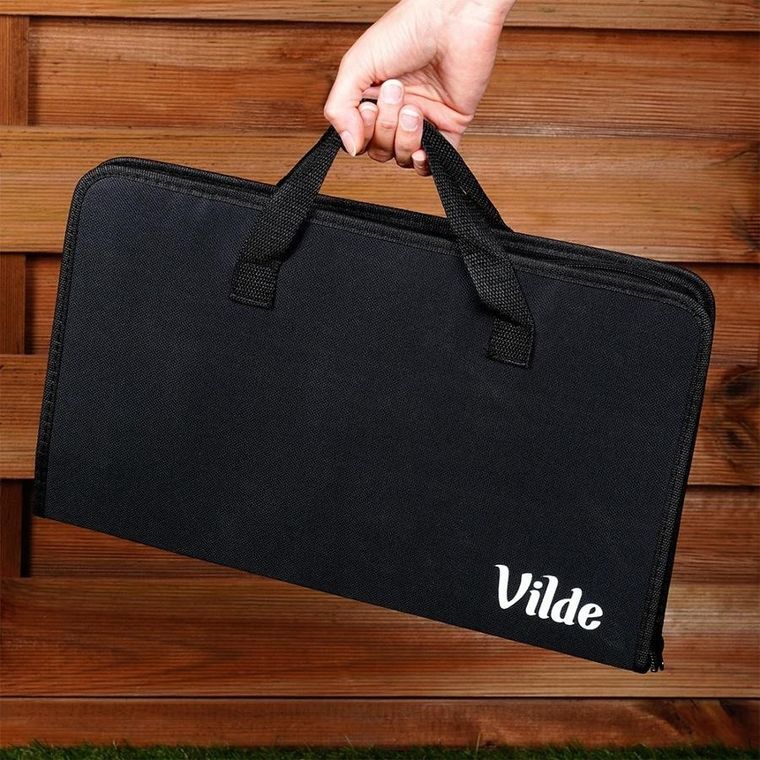 Vilde, przybory do grilla, stalowy z etui, 33 elementy
