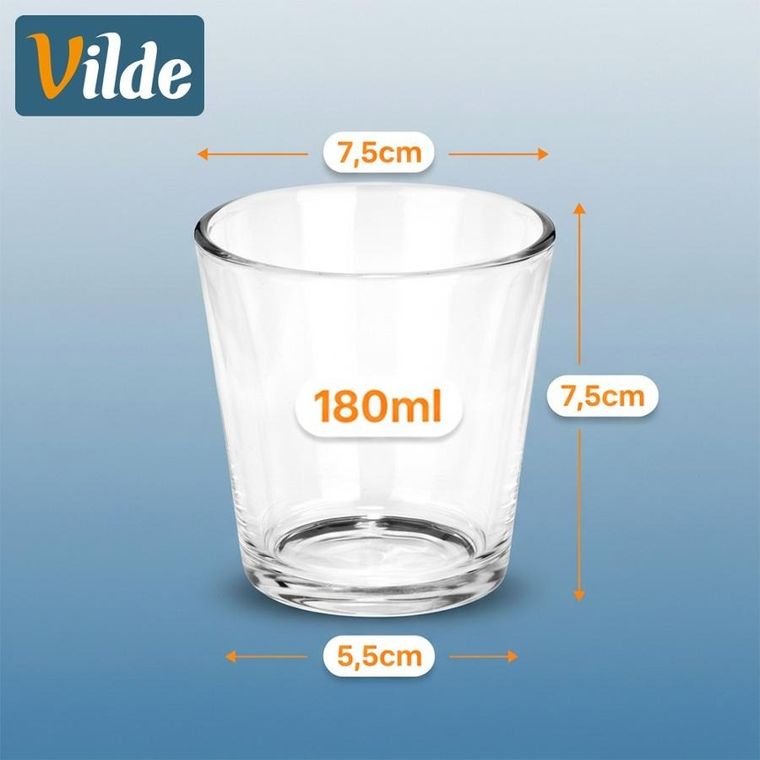 Vilde, pucharki na desery i przekąski, szklane, 180 ml, 6 szt.