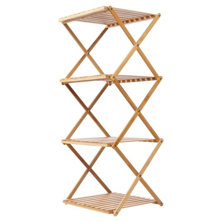 Vilde, regał bambusowy składany, 40-33.5-93.5 cm