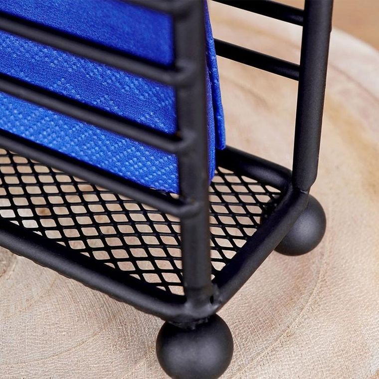 Vilde, serwetnik, metalowy czarny, 11.5-10 cm