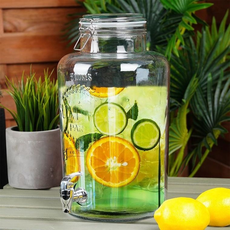 Vilde, słój do napojów z kranikiem, szklany, 8 l