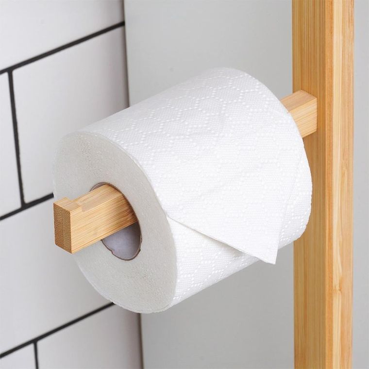 Vilde, stojak na papier toaletowy, drewniany, 70 cm