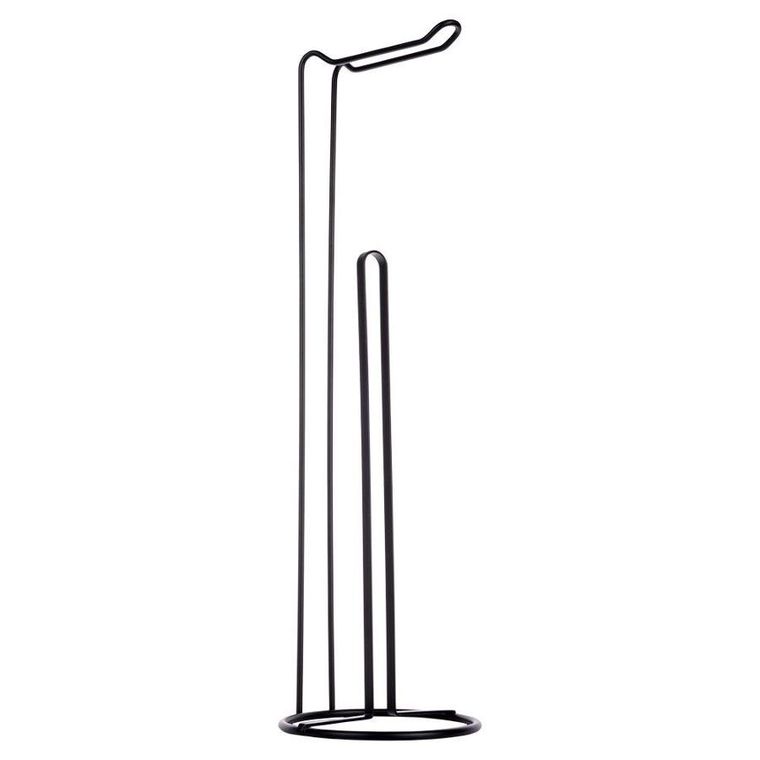Vilde, stojak na papier toaletowy, metalowy czarny, 54 cm