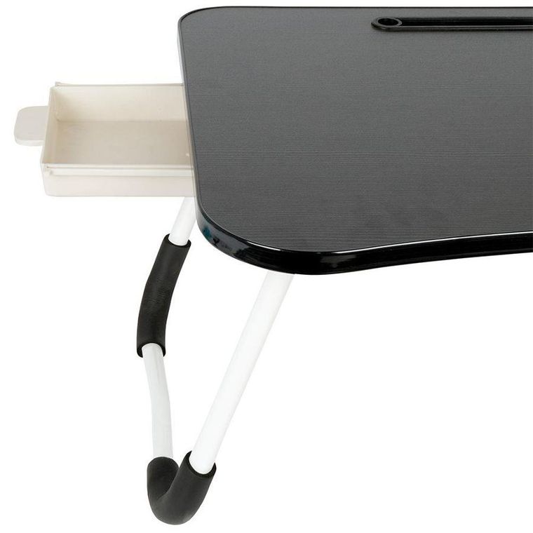 Vilde, stolik śniadaniowy do łóżka, pod laptop, składany, szary