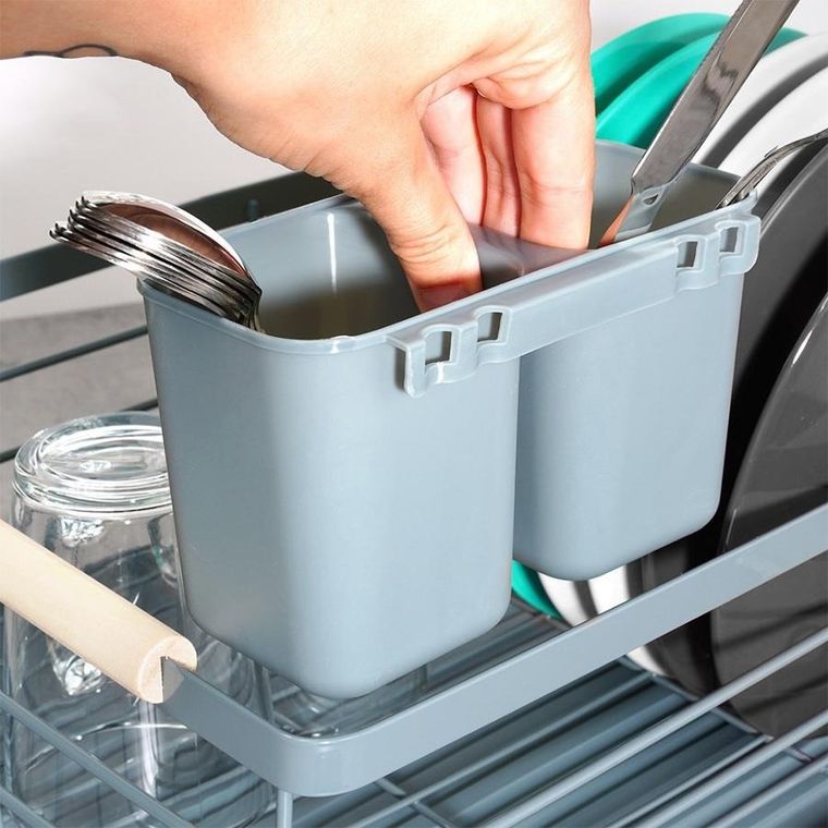 Vilde, suszarka na naczynia, szara, 42,5-32-14,5 cm