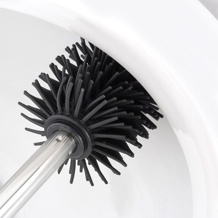 Vilde, szczotka do toalety, silikonowa, czarna, zapasowa, 35 cm