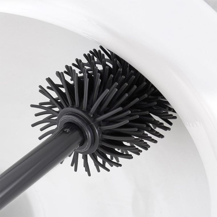 Vilde, szczotka do toalety, silikonowa, czarna, zapasowa, 35 cm