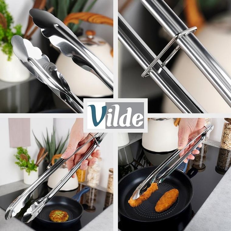 Vilde, szczypce kuchenne stalowe, 30 cm
