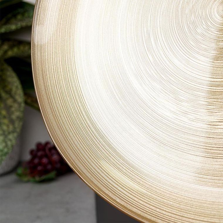 Vilde, talerz talerzyk deserowy, płytki, szklany, złoty, 21 cm