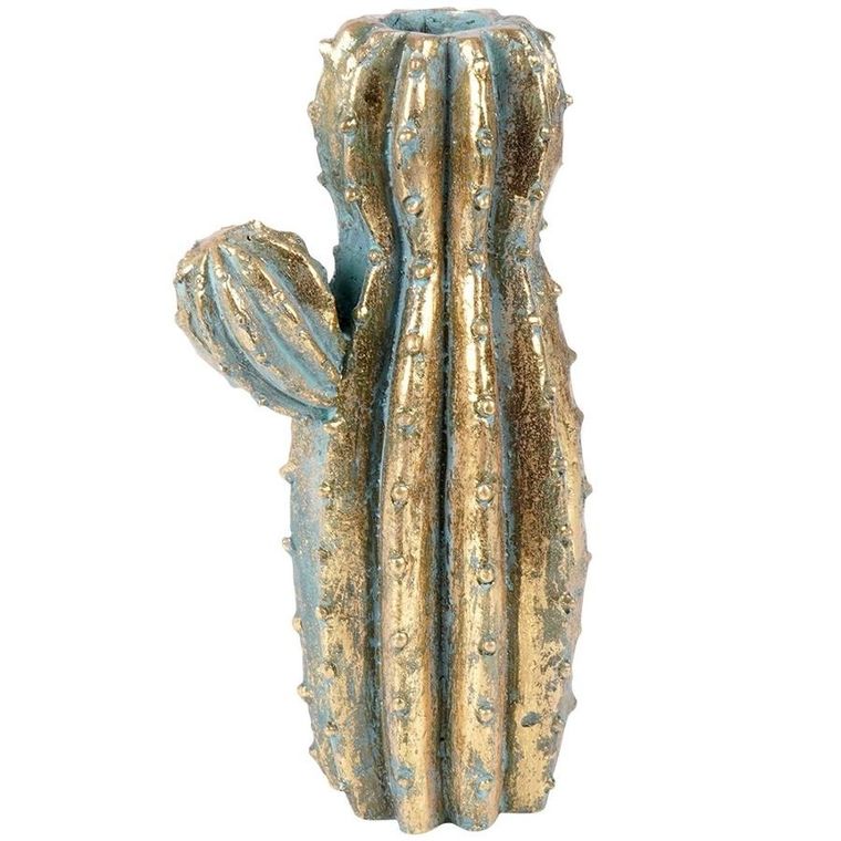 Vilde, wazon na kwiaty złoty kaktus, 41.5 cm