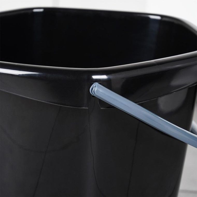 Vilde, wiadro, plastikowe, czarne, 5l
