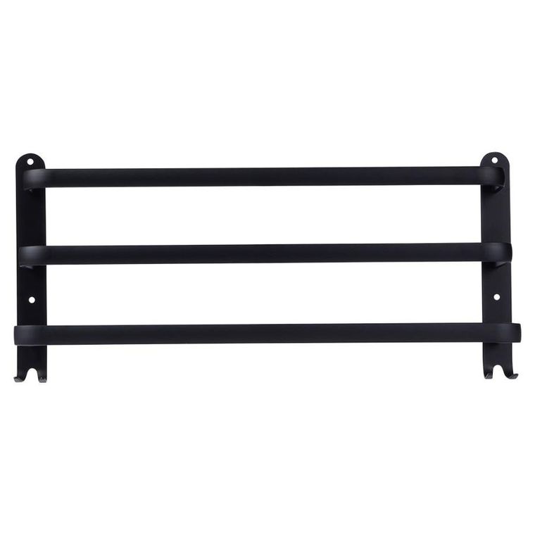 Vilde, wieszak na ręczniki aluminiowy, czarny, 50 cm