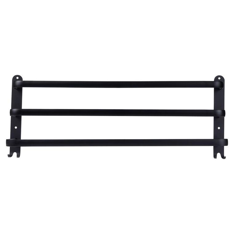 Vilde, wieszak na ręczniki aluminiowy, czarny, 60 cm
