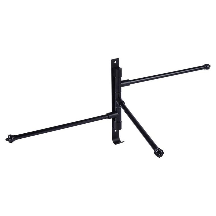 Vilde, wieszak na ręczniki aluminiowy, czarny obrotowy, 30 cm