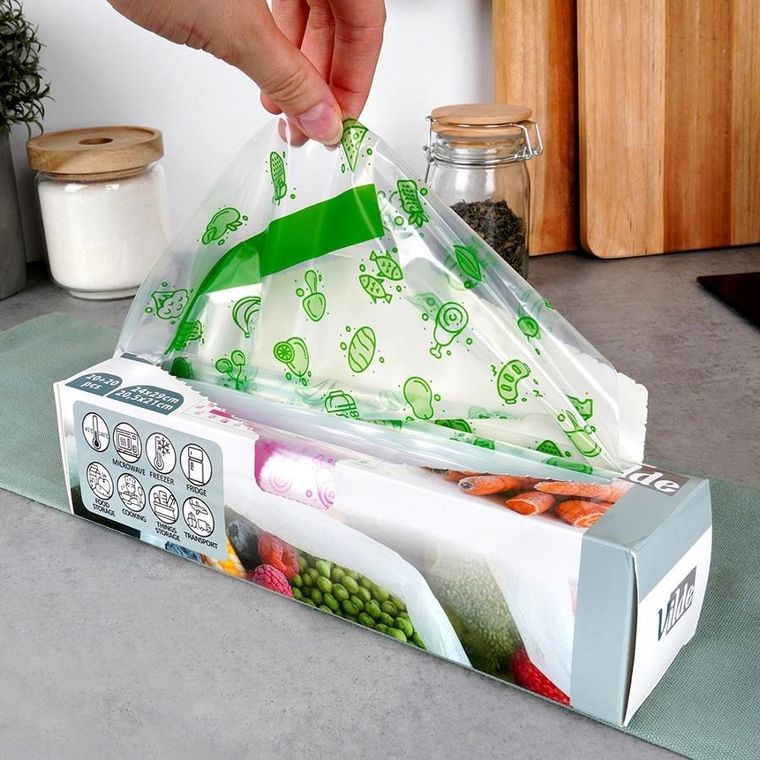 Vilde, woreczki strunowe do żywności, 20,5-21 cm/24-29 cm, 40 szt.