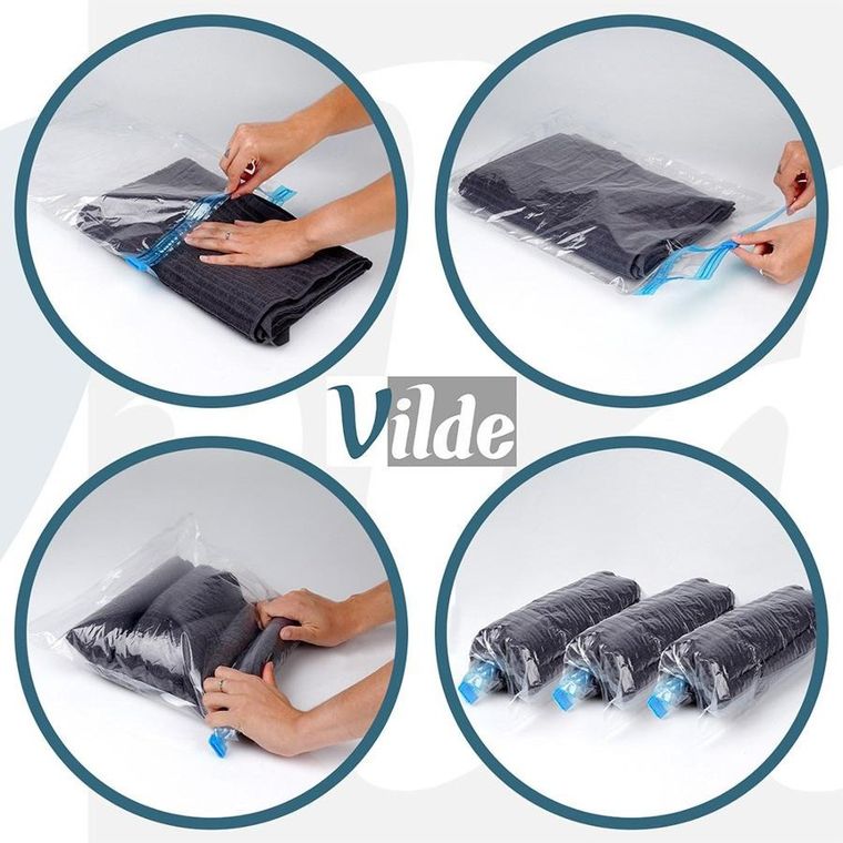 Vilde, worki próżniowe na ubrania podróżne, 10 szt.