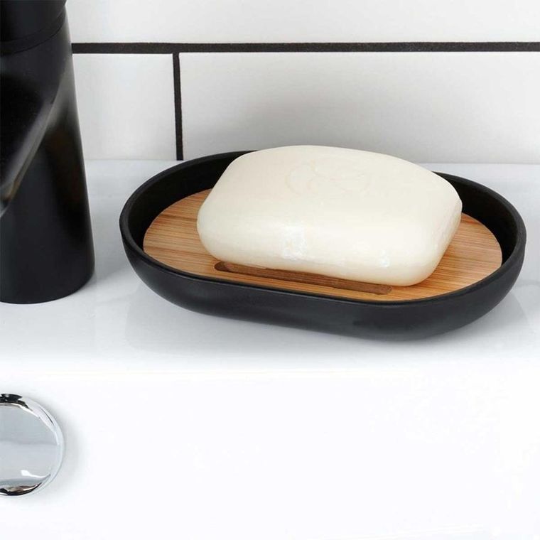 Vilde, zestaw łazienkowy, czarny, 6 elementów