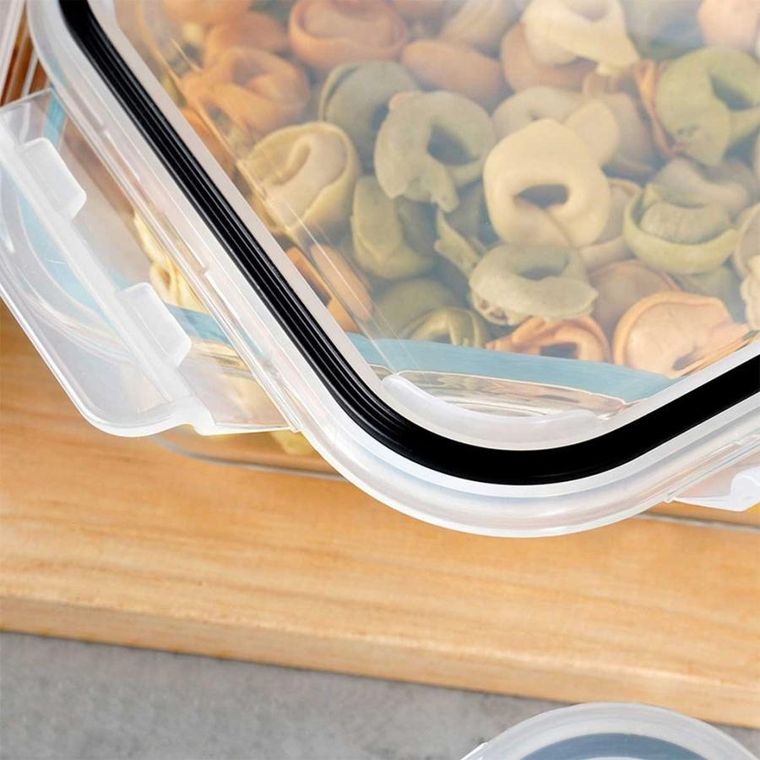 Vilde, zestaw szklanych pojemników na żywność z pokrywami i uszczelkami