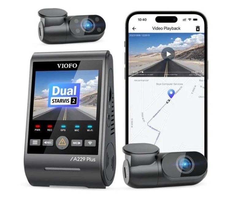 Viofo, wideorejestrator, A229 PLUS 3CH-G GPS