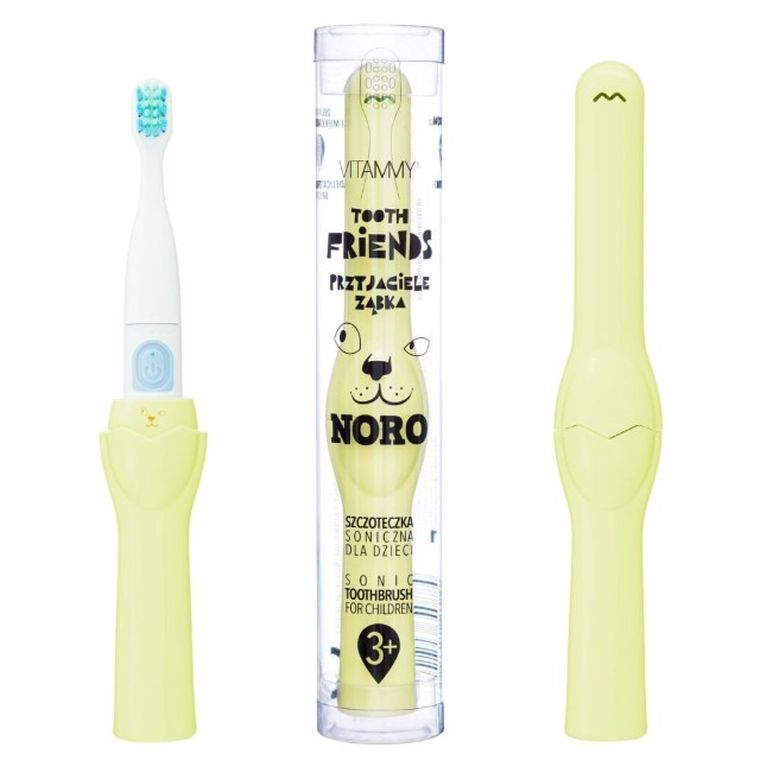 Vitammy, Friends, Noro, szczoteczka soniczna, żółta, 3+
