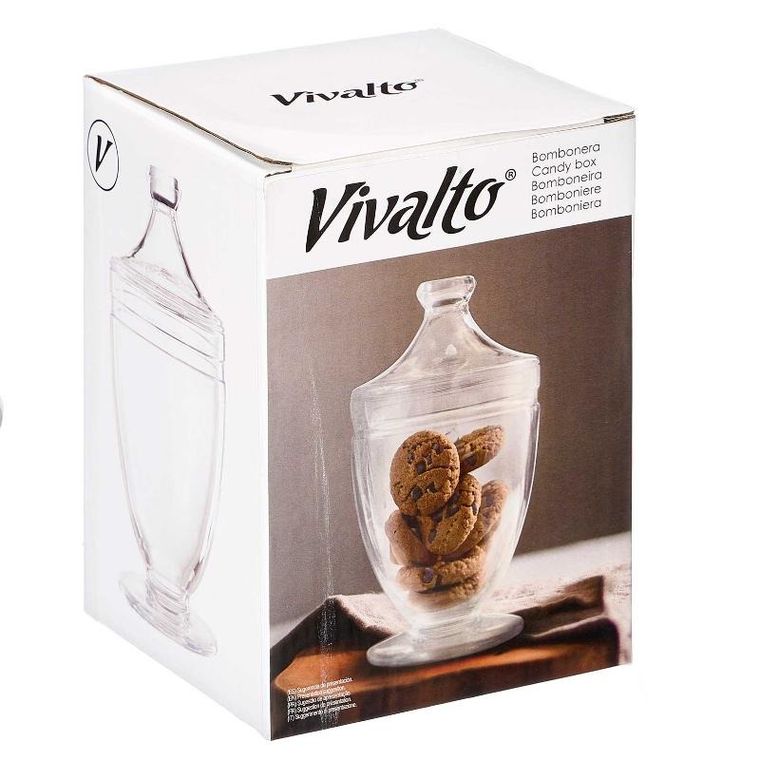 Vivalto, Vivo, bomboniera szklana na słodycze, 950 ml
