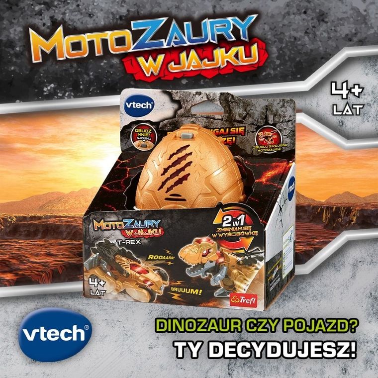 Vtech, Motozaury, T-Rex, pojazd transformujący w jajku