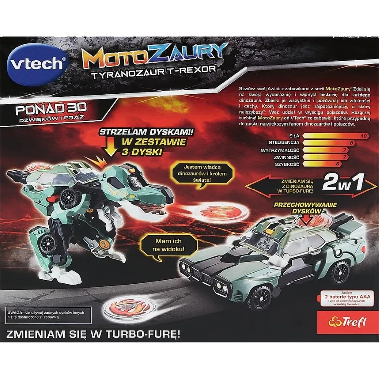 Vtech, Motozaury, Tyranozaur T-rexor, pojazd transformujący