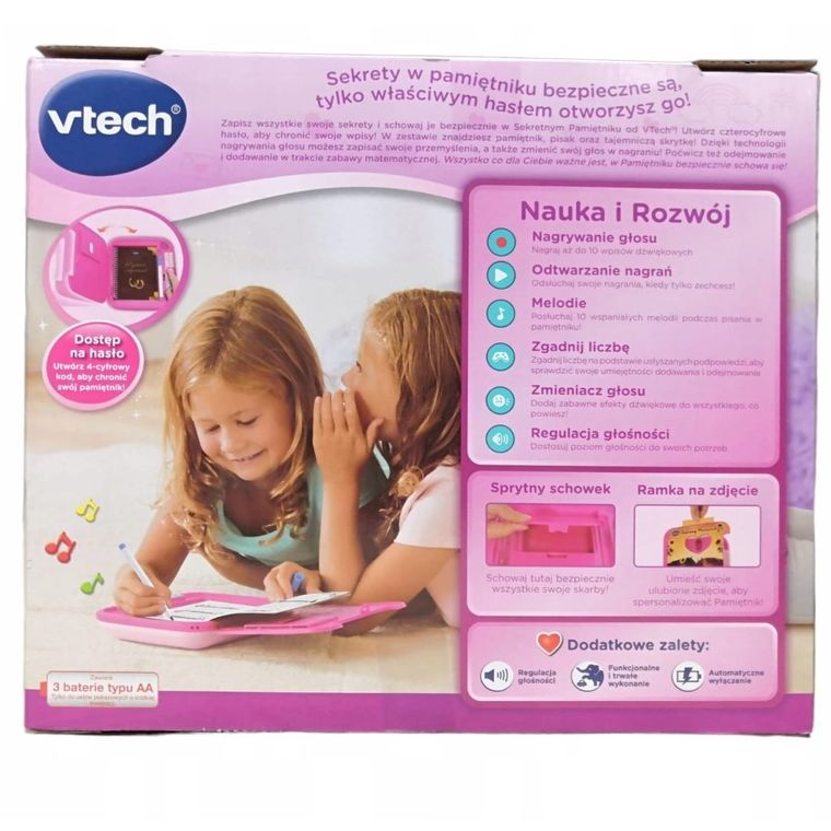 Vtech, Sekretny pamiętnik na kod, zabawka interaktywna
