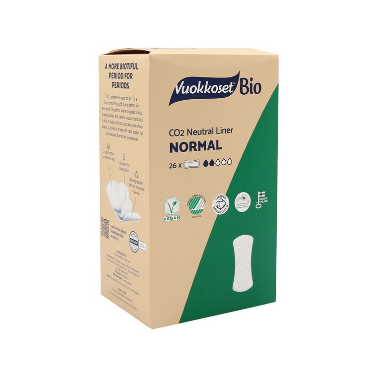 Vuokkoset, 100% BIO, wkładki higieniczne, normal, 26 szt.