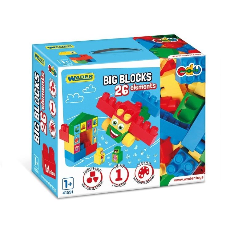 Wader, Big Blocks, klocki, 26 elementów