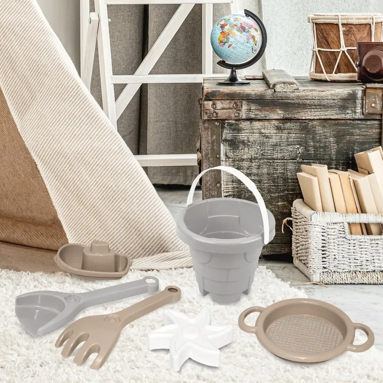 Wader, Biszkoptowa Chmurka, Zamek, zestaw do piasku, 6 elementów