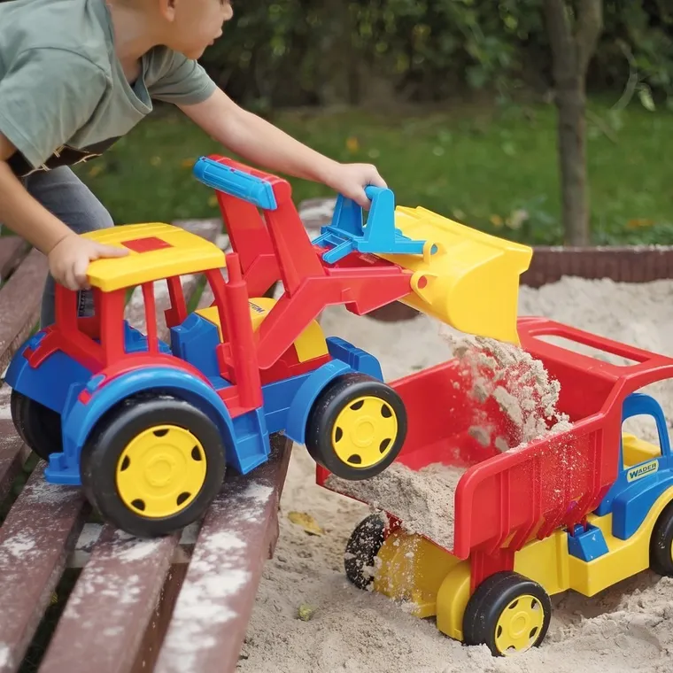 Wader, Gigant, traktor ładowarka, czerwono żółty, 60 cm