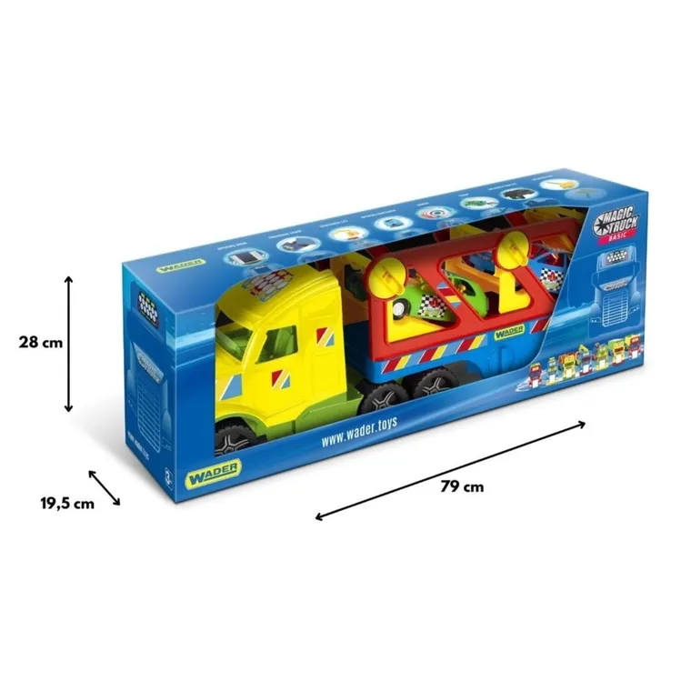 Wader, Magic Truck Basic, ciężarówka laweta z pojazdami wyścigowymi