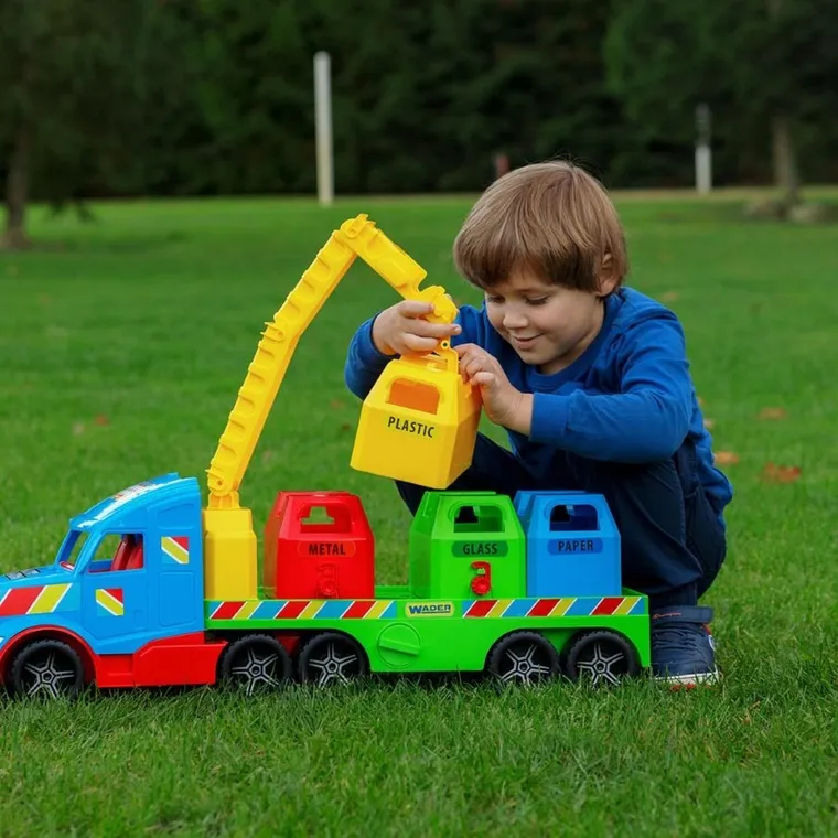 Wader, Magic Truck Basic, ciężarówka z kontenerami do recyclingu
