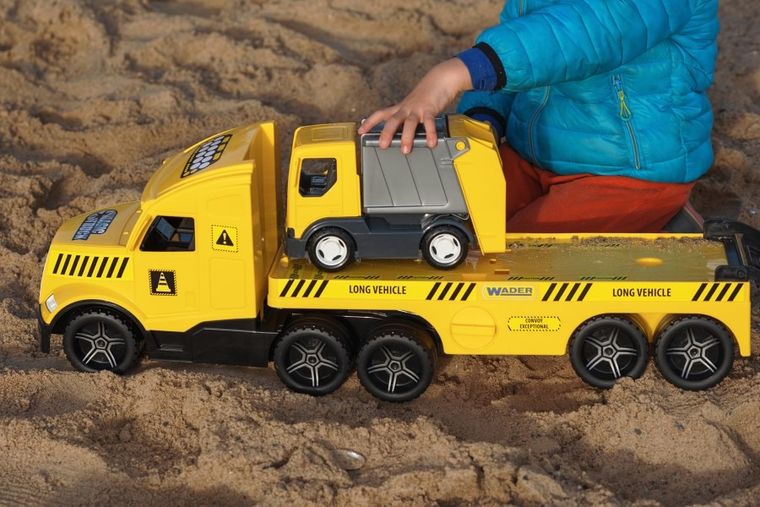 Wader, Magic Truck Technic, ciężarówka laweta ze śmieciarką