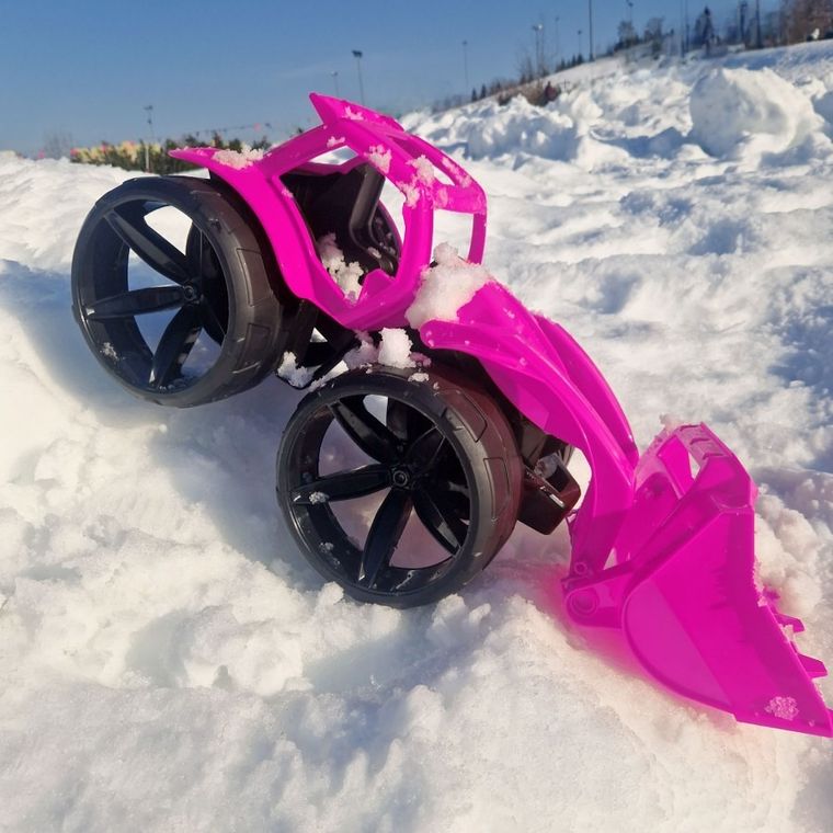 Wader, Maximus, spychacz, różowy, 68 cm