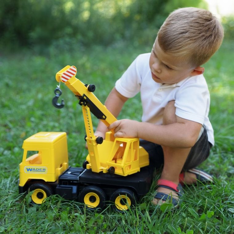 Wader, Middle Truck, dźwig, żółty