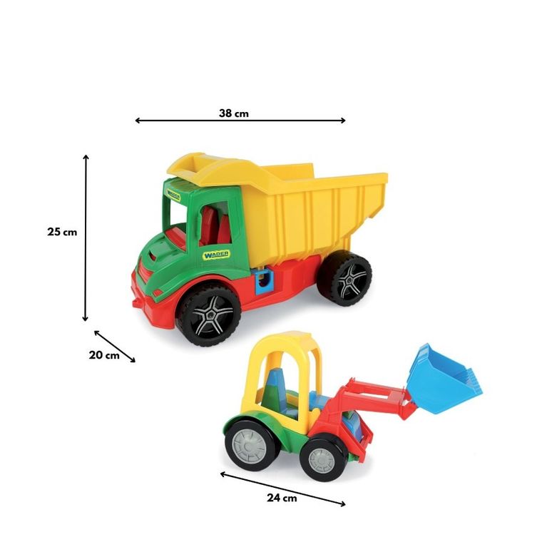 Wader, Multi Truck, wywrotka ze spychaczem buggy, 38 cm